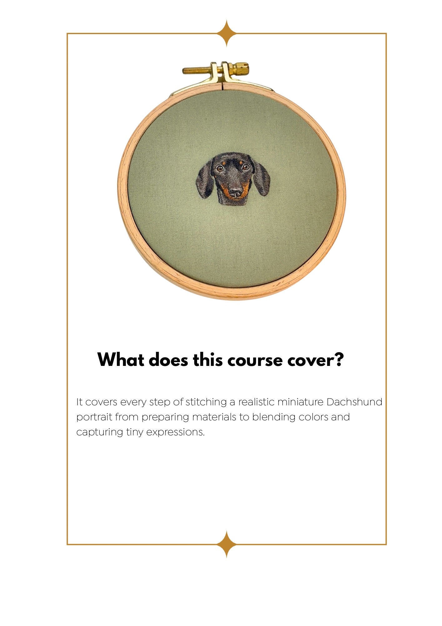 Masterclass: Tiny Pet Portrait Embroidery